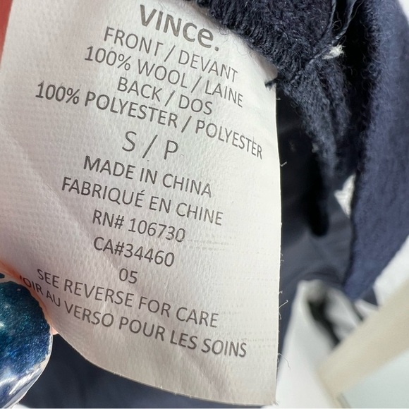 Vince Wool Dark Navy Blue Mixed Media Sweater Dress Size small - Picture 7 of 15